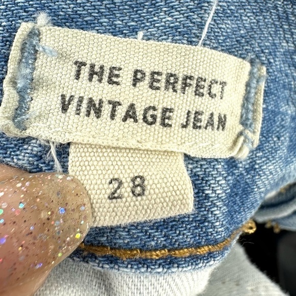 Madewell Perfect Vintage Jeans Size 28 Straight Leg Blue Denim 100% Cotton - Picture 6 of 11